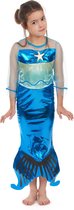 LUCIDA - Blauwe zeemeermin jurk voor meisjes - S 110/122 (4-6 jaar)