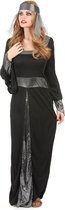 LUCIDA - Zwart en zilverkleurig middeleeuwse Lady kostuum voor vrouwen - M