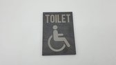 Toiletbordje invalide, steenlook