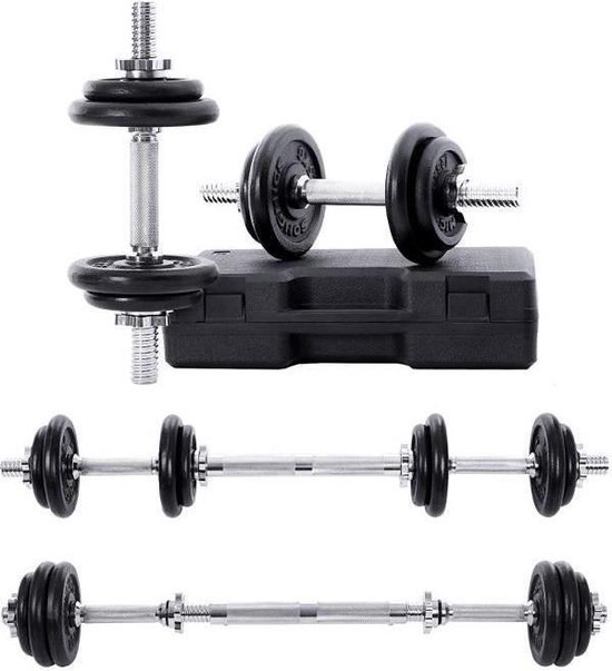 levering verlangen gezagvoerder Luxe Verstelbare Fitness Halterset - Dumbbells Set Korte Halters & Gewichten  -... | bol.com