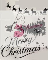 Raamsticker Uitbreiding Kerst Zwart - Herbruikbaar - Kerstmis - December - TIP