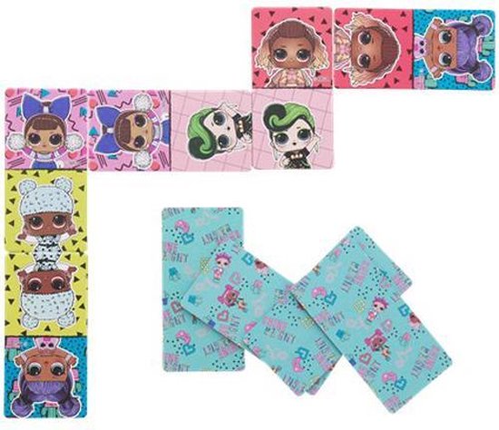 Thumbnail van een extra afbeelding van het spel L.o.l. Surprise! Dominostenen Meisjes 6 X 3,5 Cm Roze 28-delig