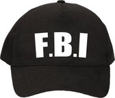 Verkleed FBI politie agent pet / baseball cap zwart voor dames en heren - verkleedhoofddeksel / carnaval