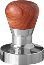 scarlet espresso | Tamper "Passion" voor barista; met ergonomische PVC of kostbaar houten handvat naar keuze en precisie roestvrijstalen basis.