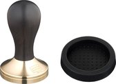 scarlet espresso | Tamper "Classic Deluxe" voor barista; met ergonomische handgreep van kostbaar hout en een nauwkeurige messing voet.