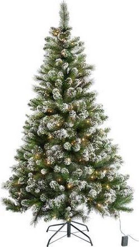 Gouverneur lassen Barcelona 180 cm kerstboom met bevrozen schijn | kunstkerstboom met witte schijn -  groen + led... | bol.com