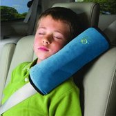 Coussin de ceinture de sécurité 3D - Protecteur de ceinture de sécurité de voiture - Maisons Creative - Coussin de sommeil enfant - Coussin de cou - Coussin de voyage de voiture - bleu
