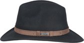 Hatland - Wollen hoed voor volwassenen - Parsons - Zwart - maat L (59CM)