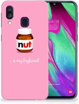 Bumper Case Geschikt voor Samsung Galaxy A40 Nut Boyfriend