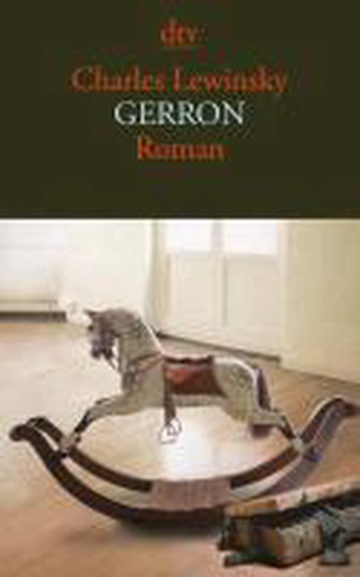 Couverture du livre 'Gerron' par Charles Lewinsky, avec un cheval à bascule.