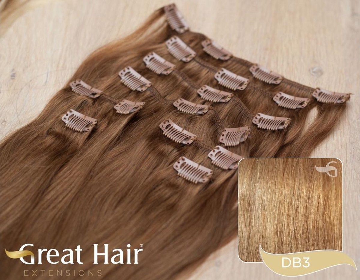 Great Hair Extensions Full Head Clip In - straight #DB3 50cm