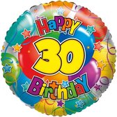 Folie ballon 30 Happy Birthday 35 cm - Folieballon verjaardag 30 jaar 35 cm
