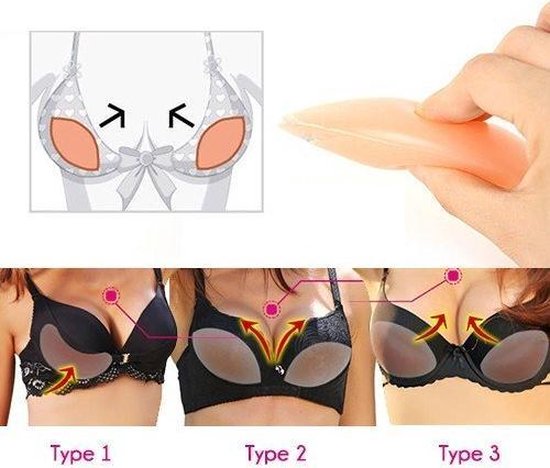 Linorie Set Push-up Siliconen BH Pads - bevat 3 types
