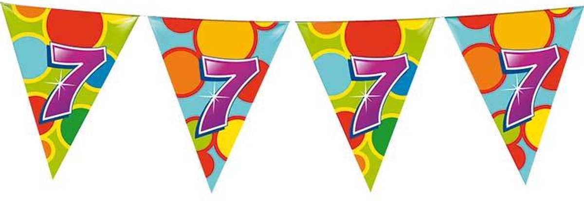 Haza Vlaggetjes - 7 jaar - leeftijd verjaardag - plastic - 10 meter — cadeau in Cadeau-ideeën - foto 6