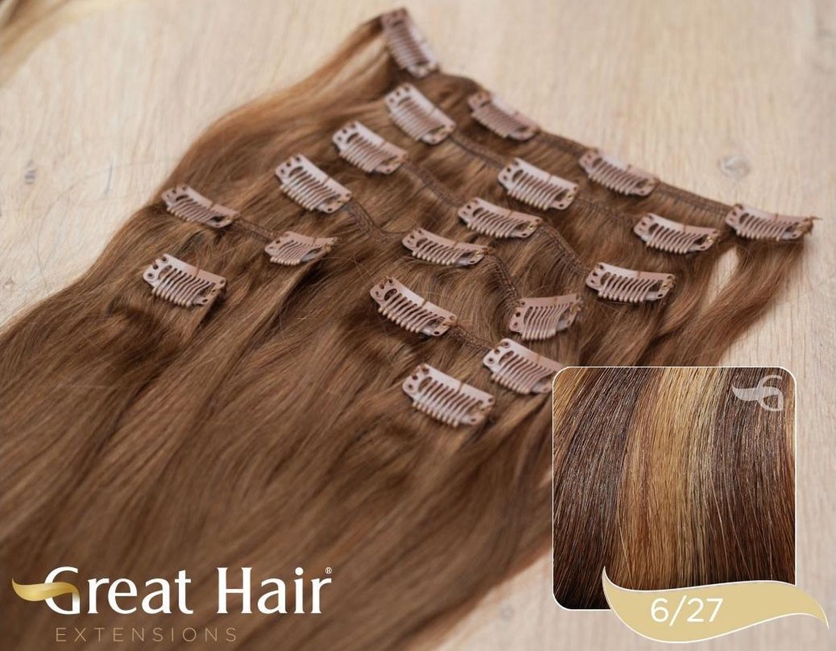 Great Hair Full Head Clip In - 40cm - wavy - #6/27