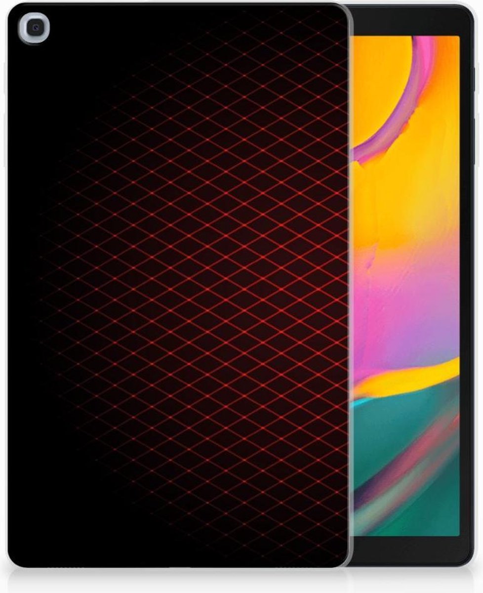 Samsung Galaxy Tab A 10.1 (2019) Hippe Hoes Geruit Rood