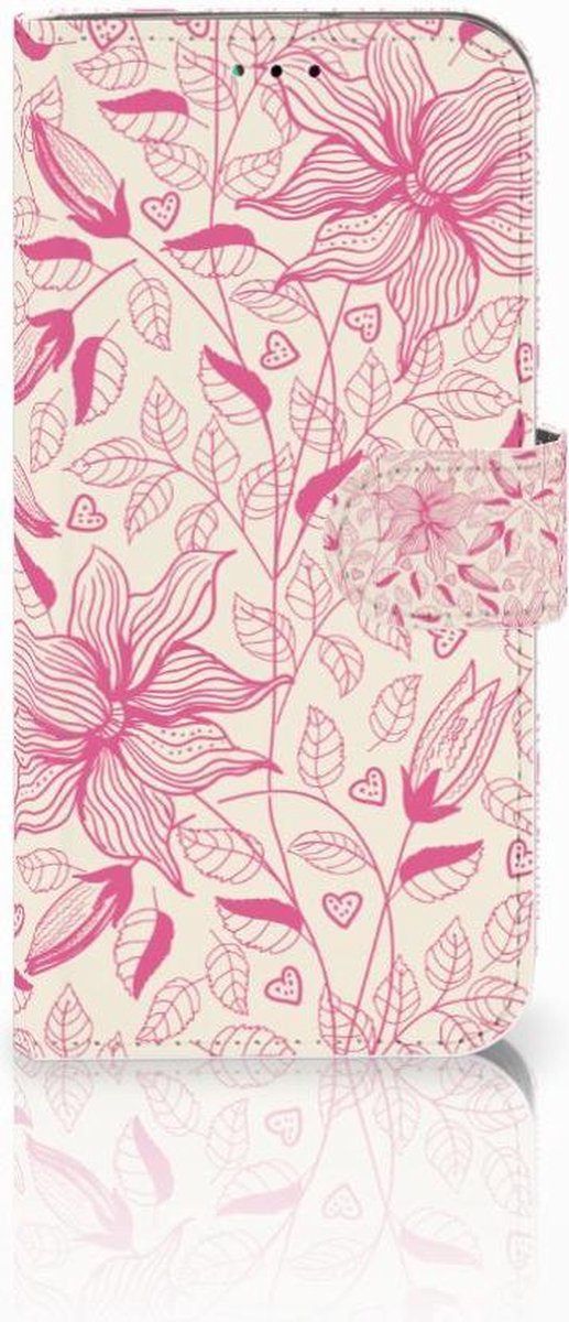 Samsung Galaxy A40 Hoesje Pink Flowers