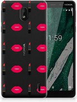 Nokia 1 Plus TPU Hoesje Design Lipstick Kiss
