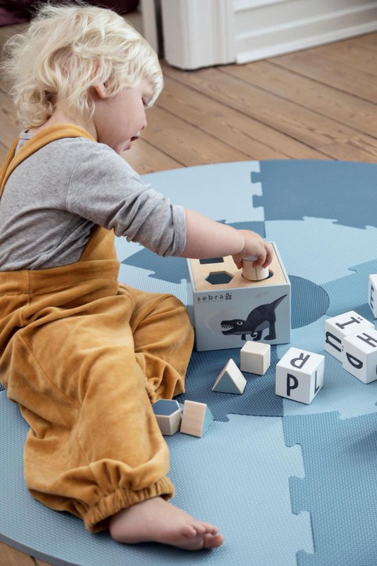 Tapis de jeu - Puzzle Mat - Play Puzzle Mat | Bleu nuage | Chambre enfant |  Chambre de... | bol.com