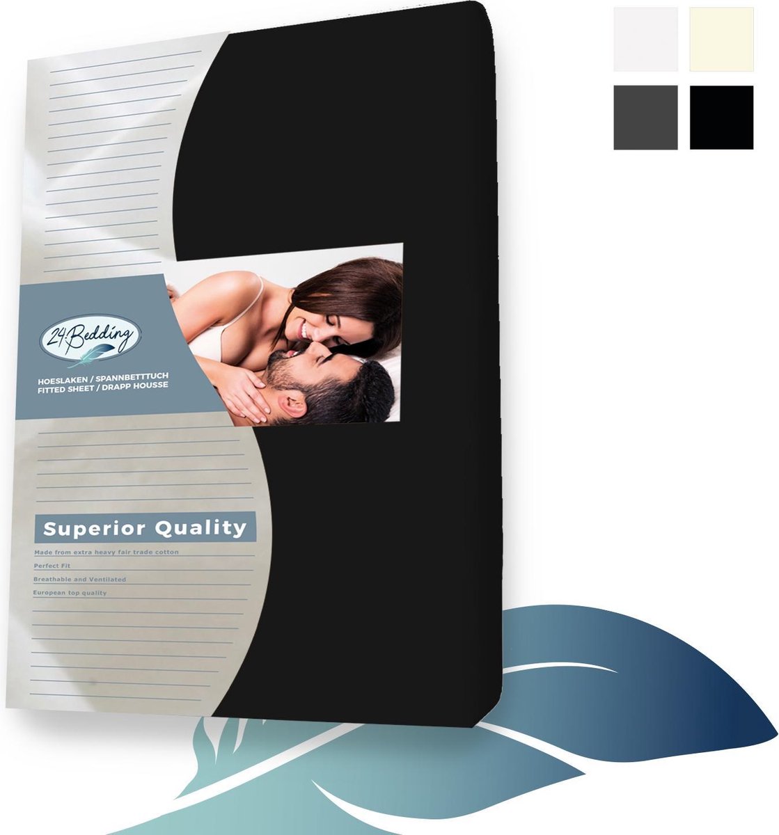 24-bedding - Jersey Topper Hoeslaken - Topdek Hoeslaken Jersey - 140x200 cm - donker Grijs - 100% katoen - 5 t/m 15 cm hoogte.