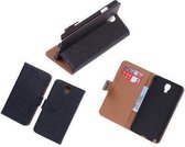 BestCases Samsung Galaxy Note 3 Neo - Echt Leer Bookcase Zwart - Lederen Leder Cover Case Wallet Hoesje