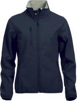 Clique Basic Softshell Jas Dames Donker Navy maat M