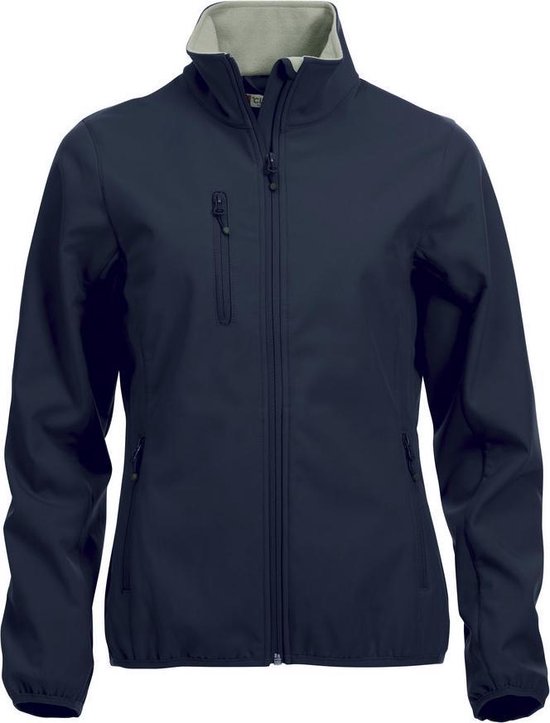 Clique Basic Softshell Jas Dames Donker Navy maat M