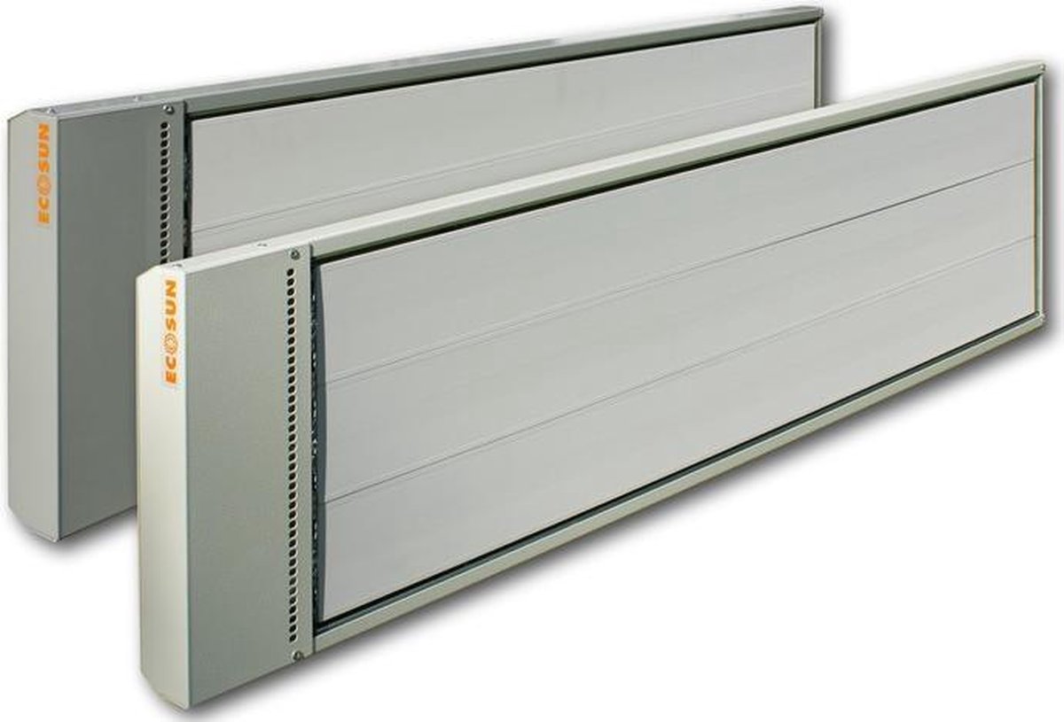 Ecosun - Terrasverwarmer - Loodsverwarming - Hoge-temperatuur stralingspaneel - Infrarood industriele verwarming - Wit - 900Watt
