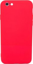 ADEL Siliconen Back Cover Hoesje Geschikt voor iPhone 6(S) Plus - Rood