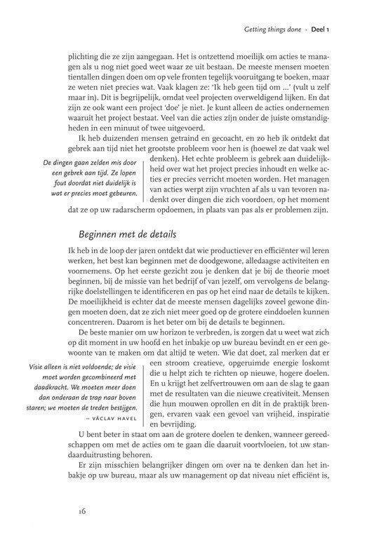 Tekstpagina met de titel 'Beginnen met de details'
