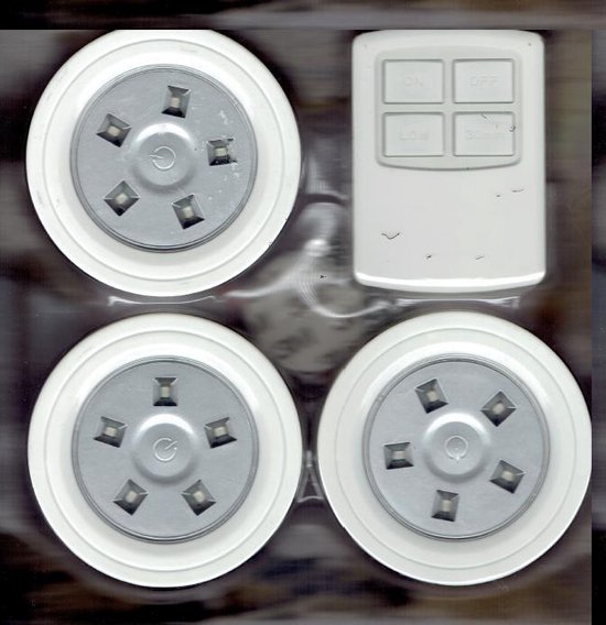 dwaas Pompeii Motivatie Draadloze LED verlichting inclusief afstandsbediening - DD-1216 | bol.com