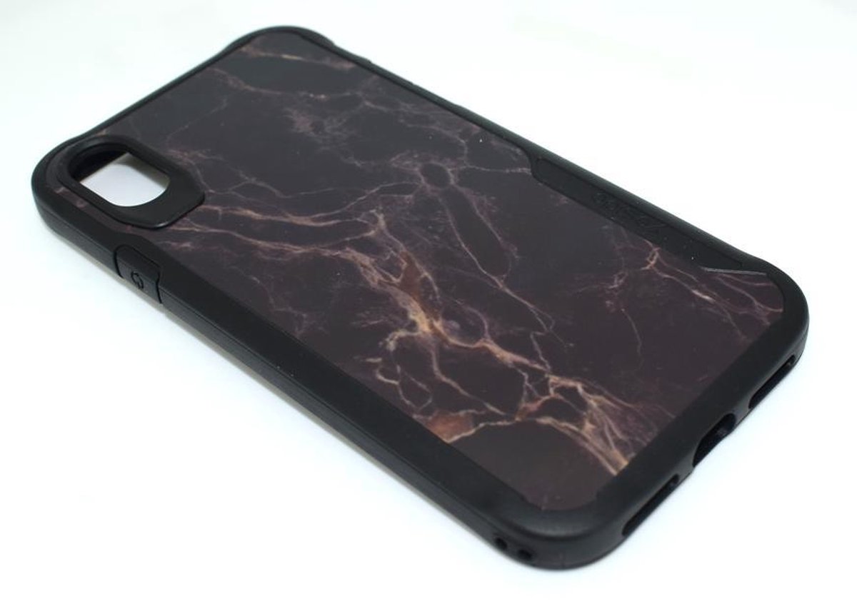 Yesido - Hard Back Cover voor Apple iPhone X - Marmer Bruin