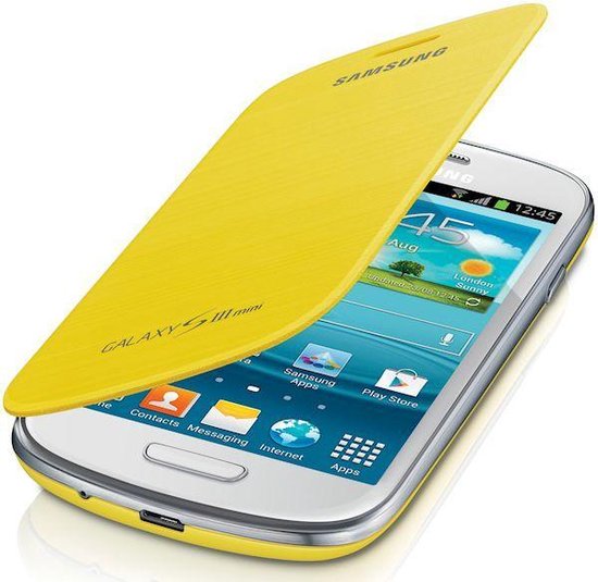 innovatie Stad bloem Uitvoerder Samsung Flip Cover voor de Samsung Galaxy S3 Mini - Geel | bol.com
