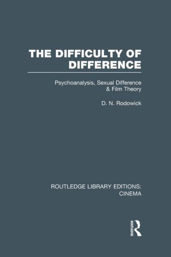 Routledge Library Editions: Cinema-The Difficulty of Differe ... - cover