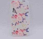 iPhone XR - hoes, cover - TPU - pink roses with butterfly