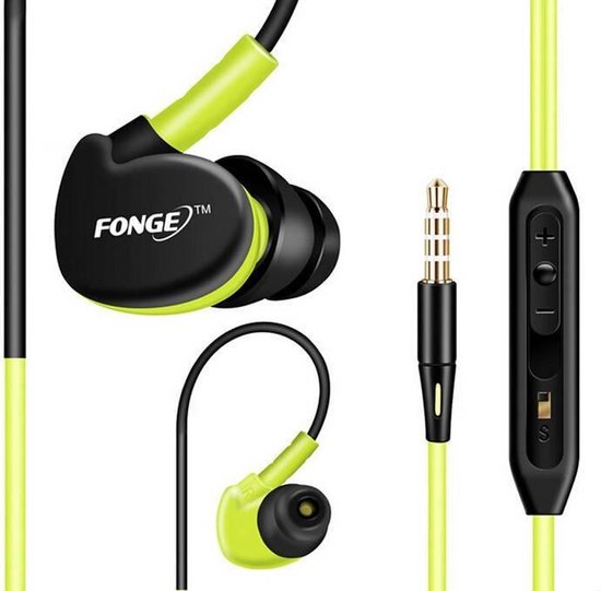 FONGE ™ #1 Sport Earphones / Headset - Wired In-ear Oordopjes voor  Hardlopen en... | bol.com