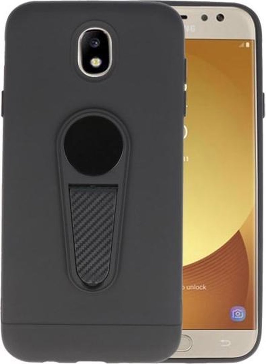 Zwart Magneet Stand Case hoesje voor Samsung Galaxy J7 2017 / Pro