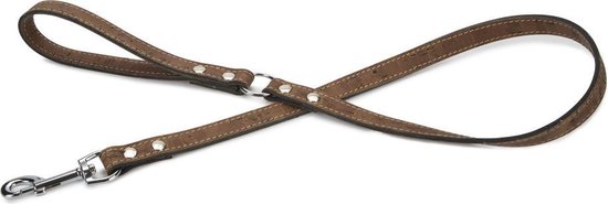 Beeztees leren looplijn Cork. Bruin. 100 cm x 18 mm.