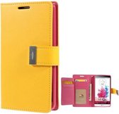Mercury Rich Dairy wallet case LG G3 geel