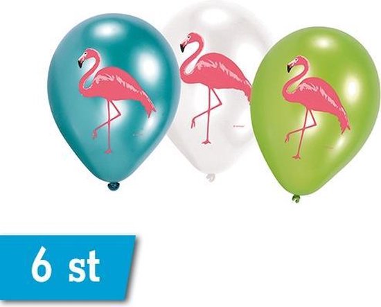 Ballon Flamingo Paradise 6 stuks
