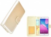 Wallet Bookcase Hoesje voor Huawei Y6 Pro 2017 - Goud Fashion