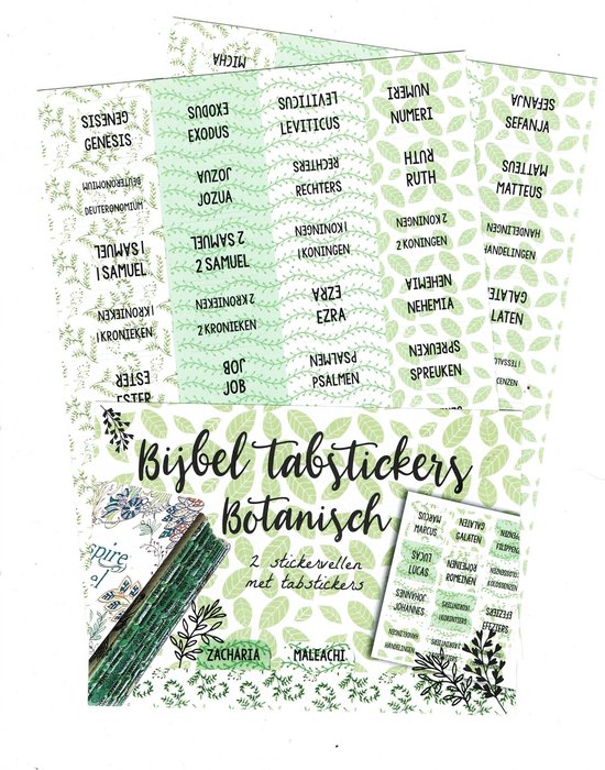 Bijbel tabstickers - zwart wit - 8719324353649