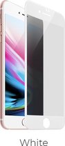 Premium iPhone 8 / 7 Privacy Screenprotector - Wit - Anti-Spy Tempered Glass - Glasfolie