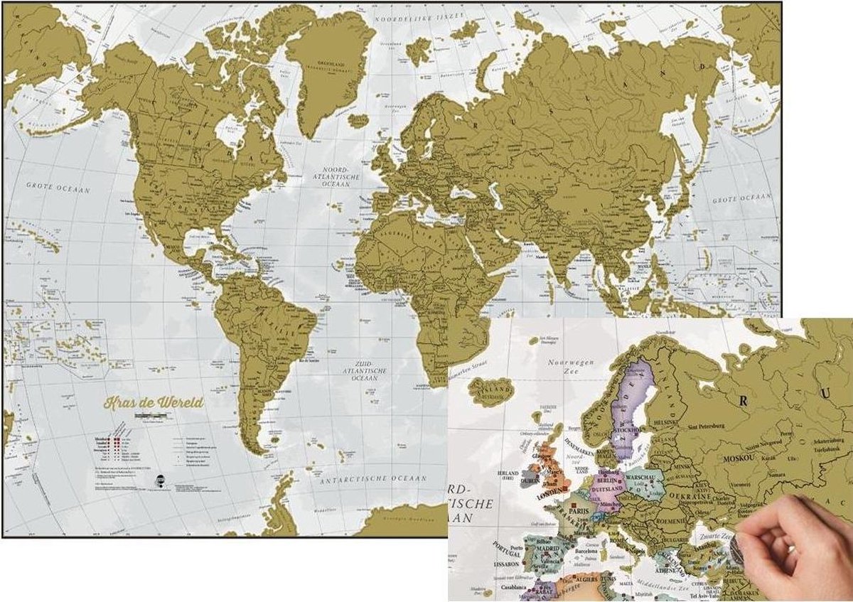 Kras de Wereld® - Nederlandse uitvoering met luxe afwerking - Maps  International | bol.com