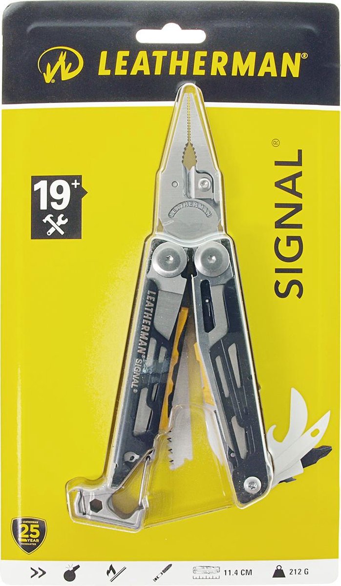 Leatherman Signal multitool 19 functies RVS zilver sheath bol