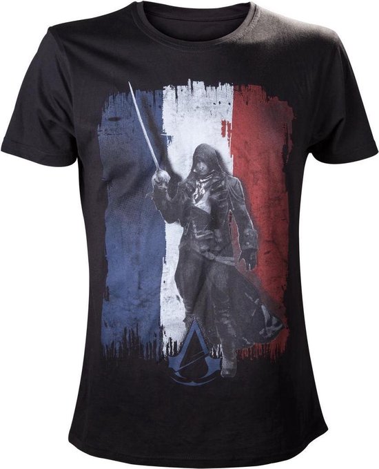Assassins Creed Unity Tricolore Black T-Shirt - Xl