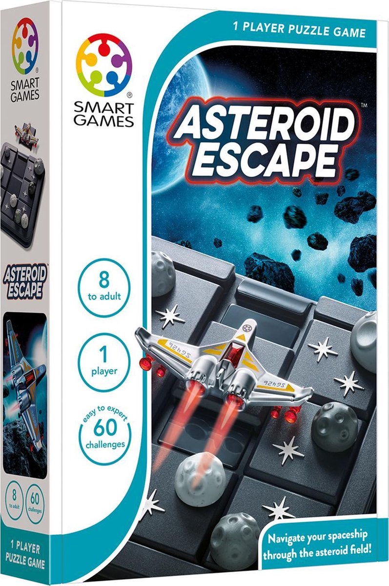 SmartGames - Asteroid Escape - Schuifpuzzel - 60 opdrachten - SmartGames