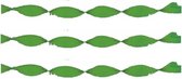 3x Crepe papier slingers 6 meter groen - feestslingers