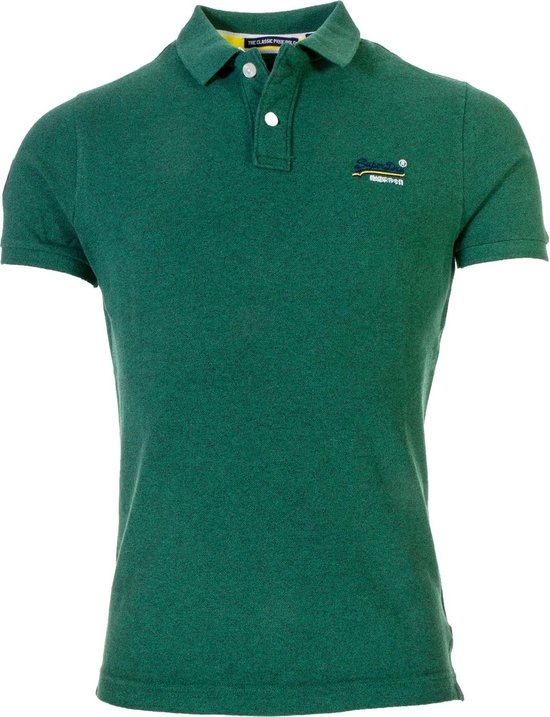 Superdry Classic Pique Polo T-shirt Heren Sportpolo casual - Maat XL -  Mannen - groen | bol.com