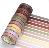 Set van 12 rollen Japanse Washi Tape Pastel Desert Small